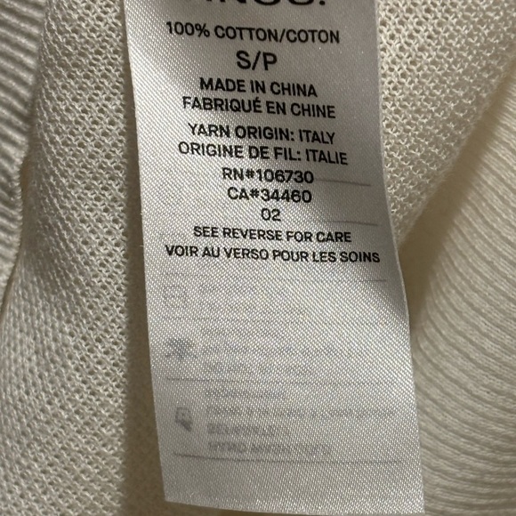 VINCE 100% Cotton Lightweight Knit Sweater – Ivory – Size S🤍 - Picture 4 of 8
